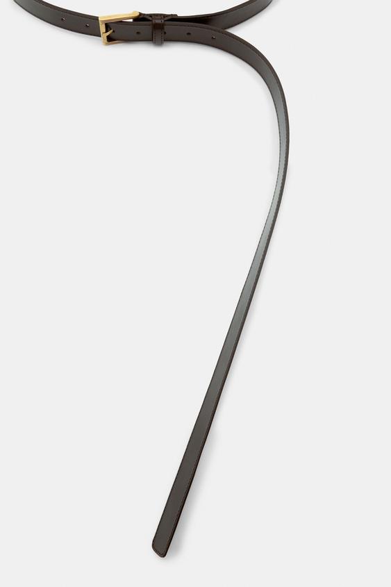 EXTRA LONG 100% LEATHER BELT - Brown | ZARA United States display picture 3