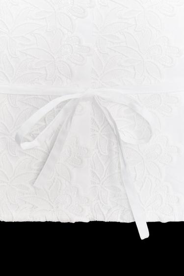 Zara GUIPURE POPLIN SHIRT - White