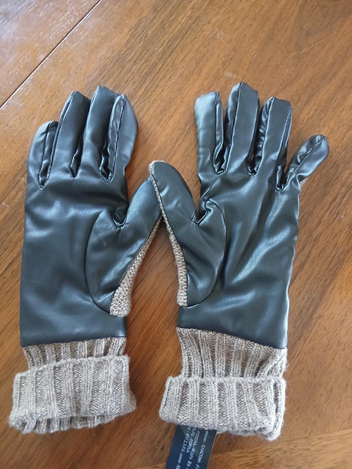 CONTRAST KNIT GLOVES - Image 2
