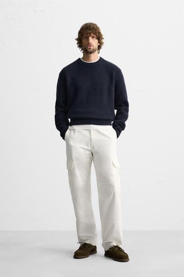 Zara RUUDULISE TEKSTUURIGA KAMPSUN - Meresinine