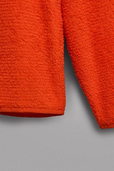 SWEAT POLAIRE SKI TEXTURÉ À CAPUCHE - Orange de Zara - Image 8