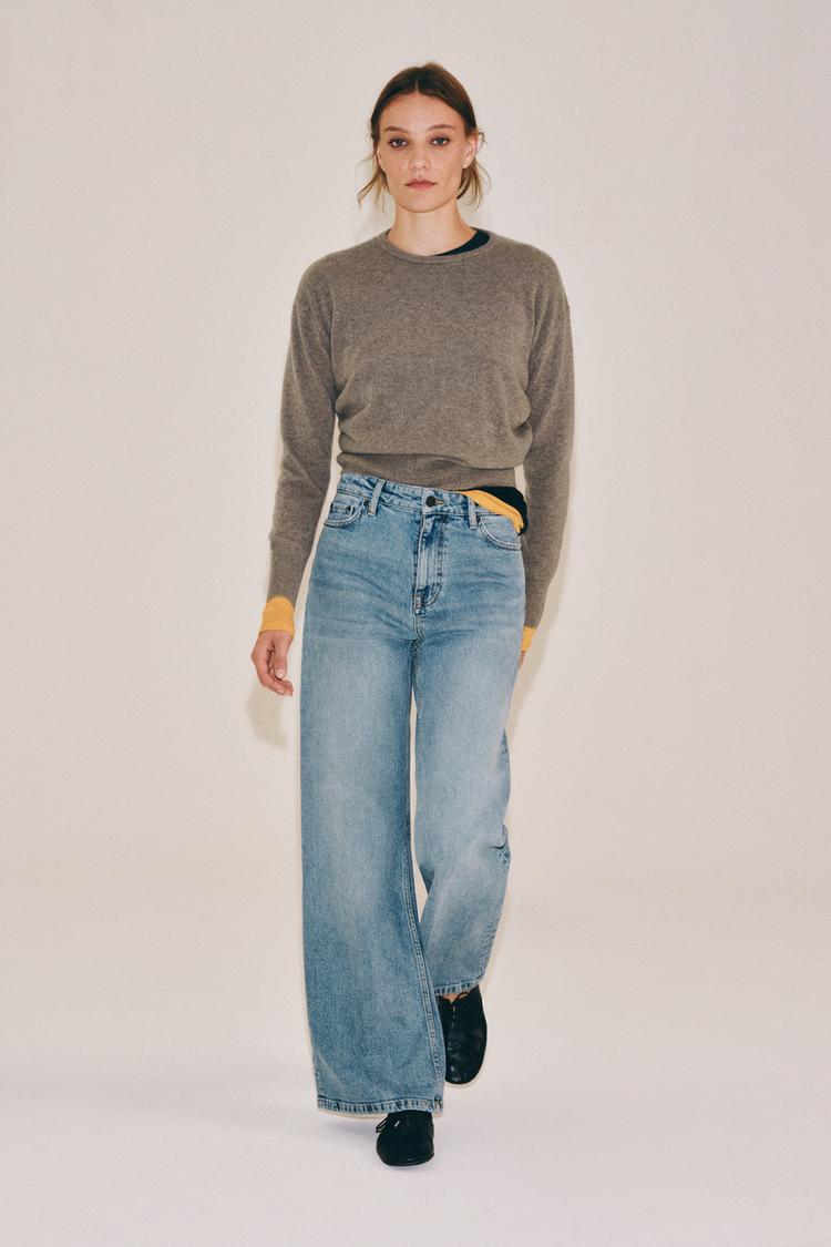 Jeans de tiro alto y pierna ancha de la colección ZW 4