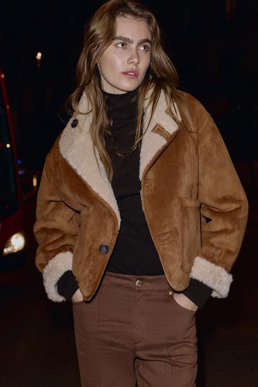 Zara 雙面穿雙面外套 - 焦糖色