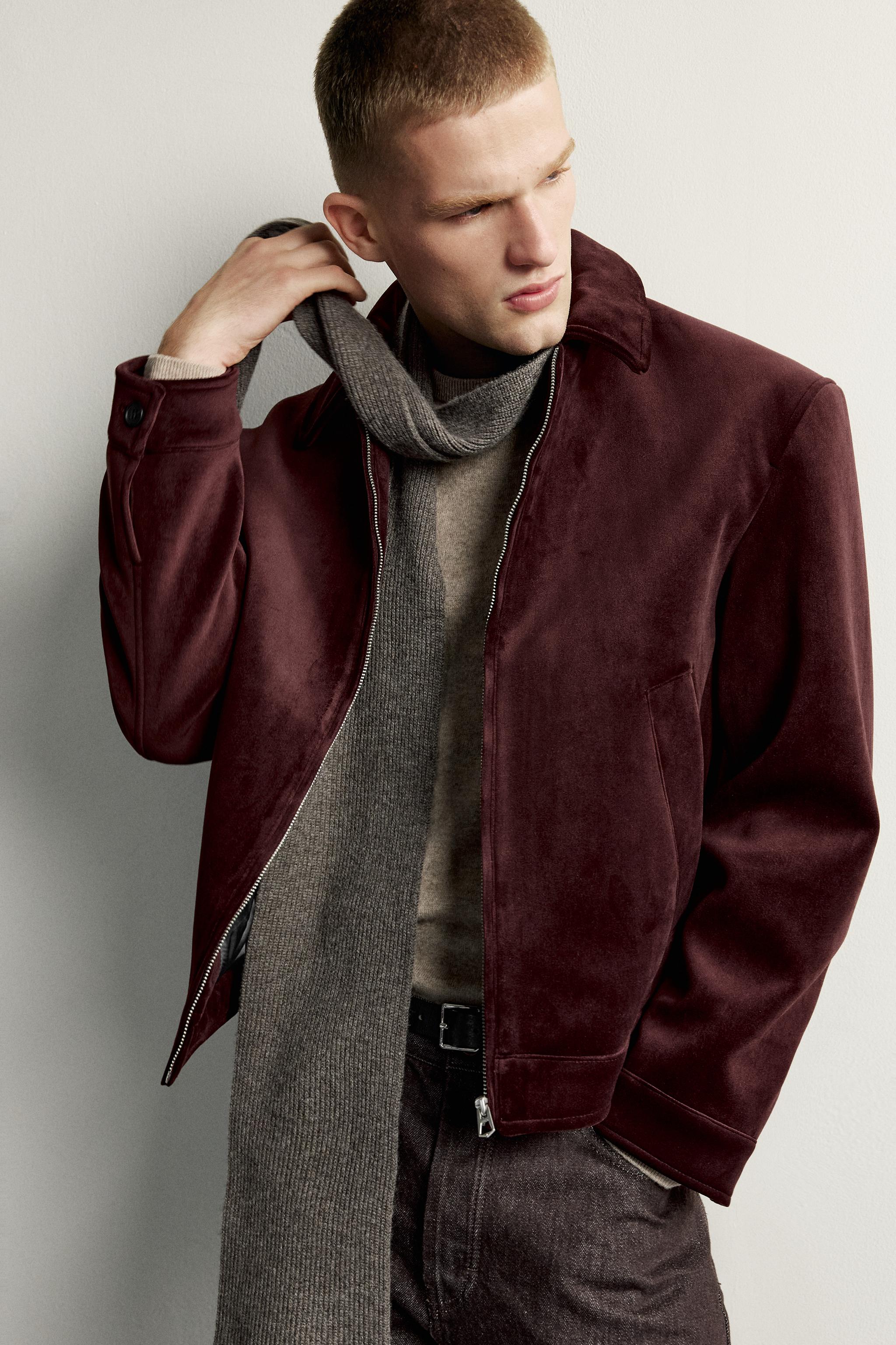 BLOUSON VELOURS ZIPPÉ