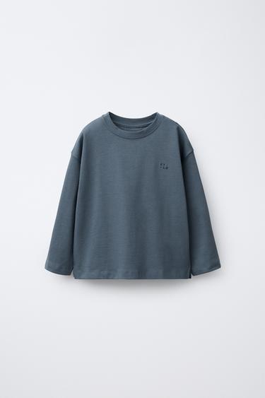 HEAVYWEIGHT T-SHIRT MIT STICKEREI - Nachtblau von Zara