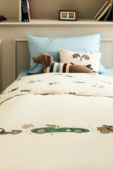 CHILDREN'S RACER DOG DUVET COVER - Multicoloured by Zara