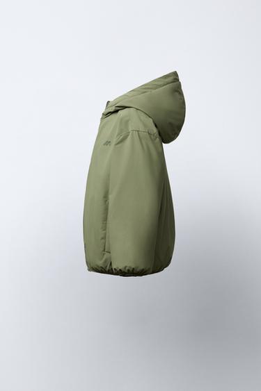 WATER-REPELLENT REVERSIBLE LOGO JACKET - Khaki by Zara - Image 3