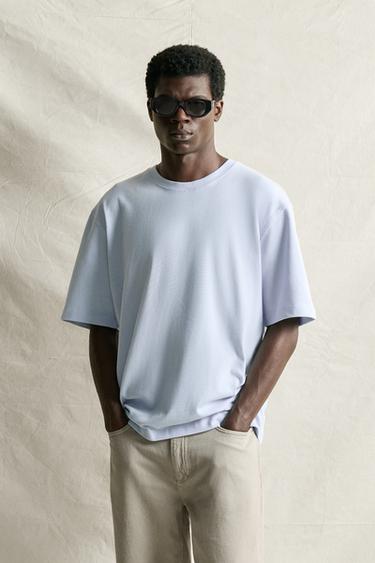 SHORT SLEEVE HEAVYWEIGHT T-SHIRT — Light sky blue 2