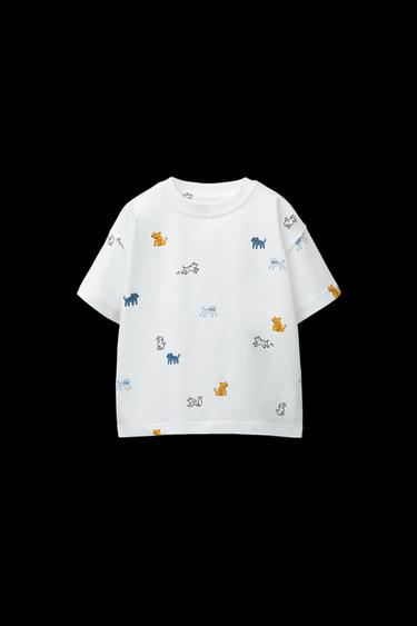 PRINTED T-SHIRT - White by Zara - Image 0