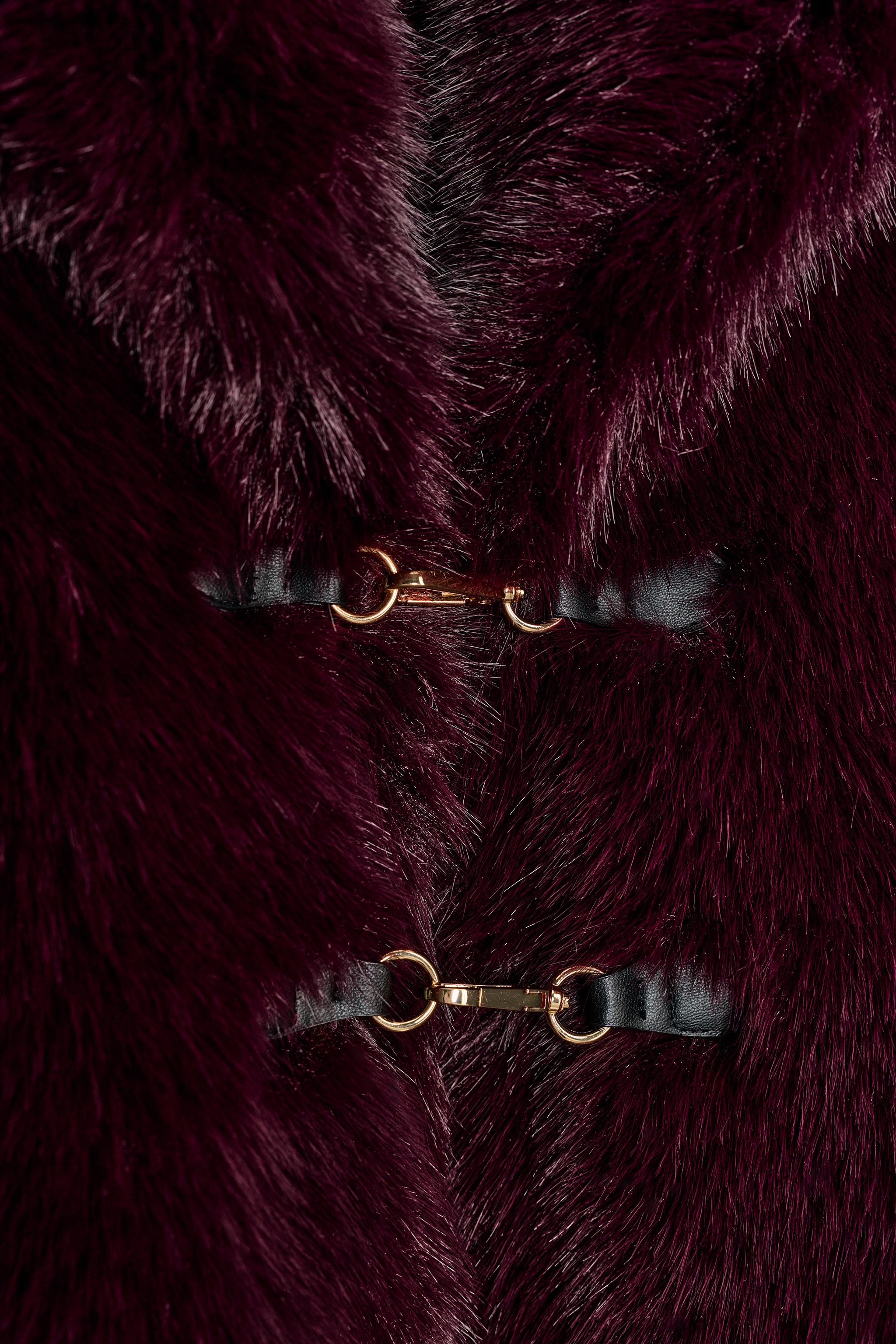 TOGGLE FAUX FUR JACKET