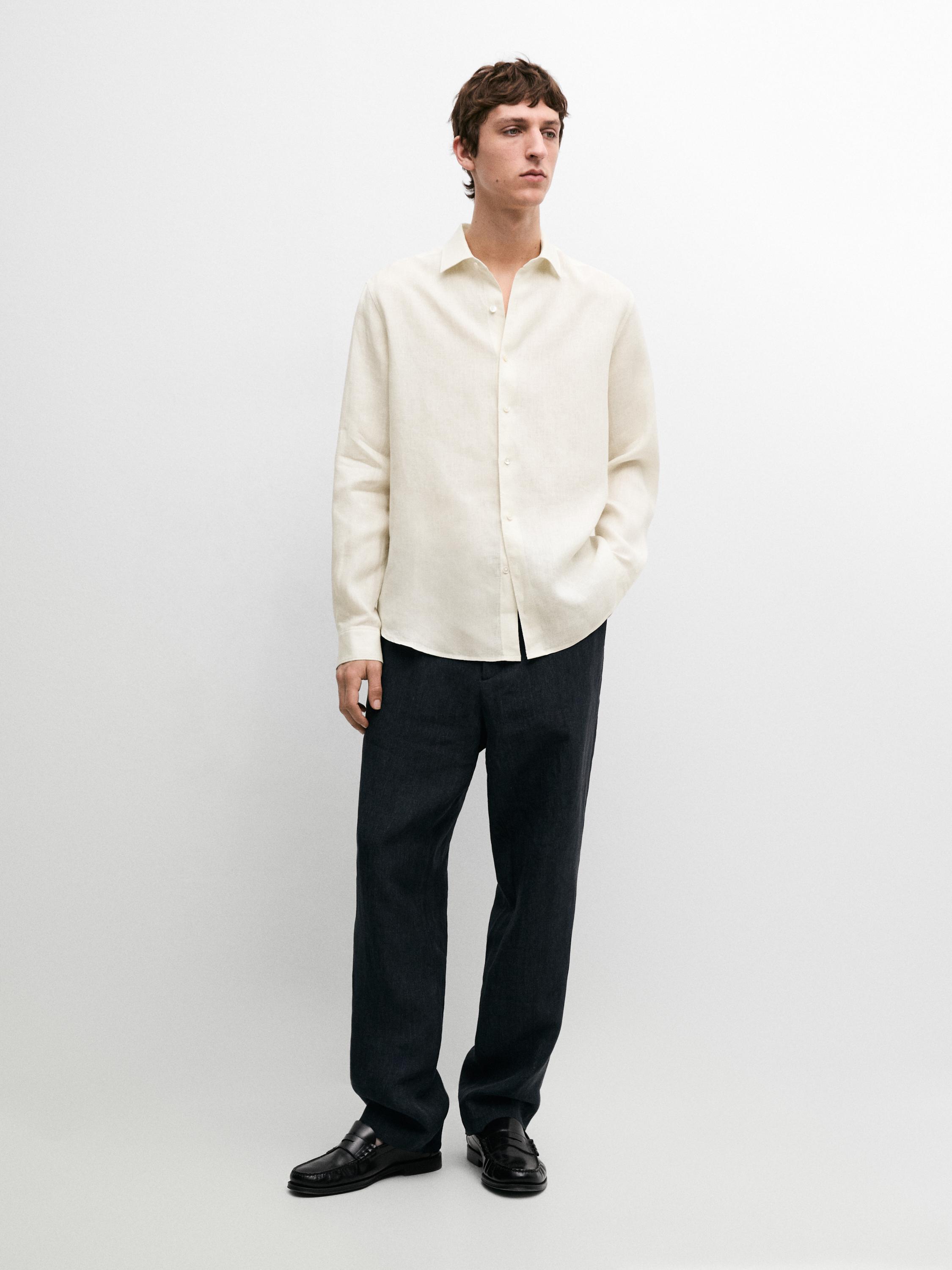 Extra fine regular fit linen shirt