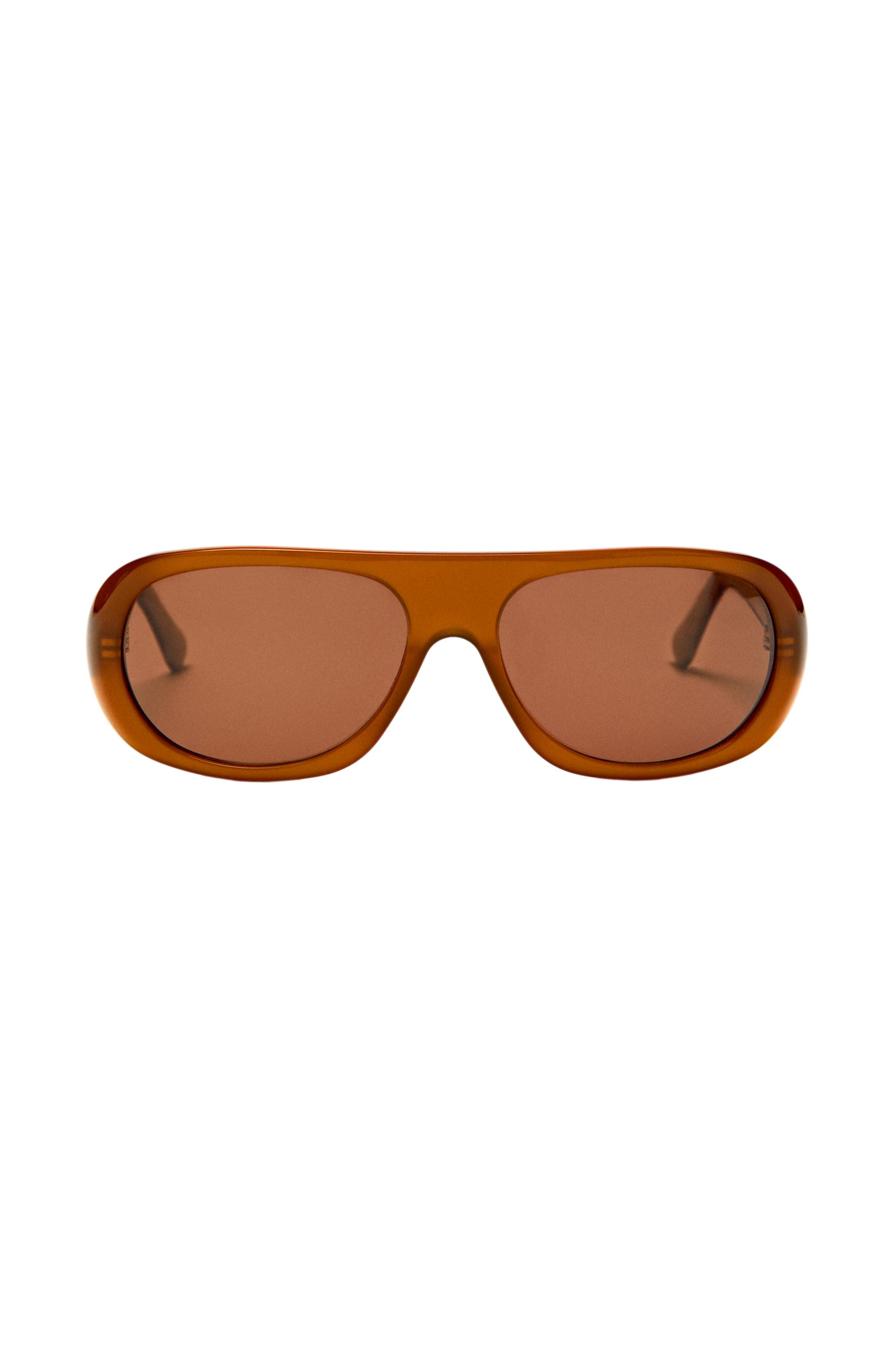 Wraparound sunglasses — Caramel