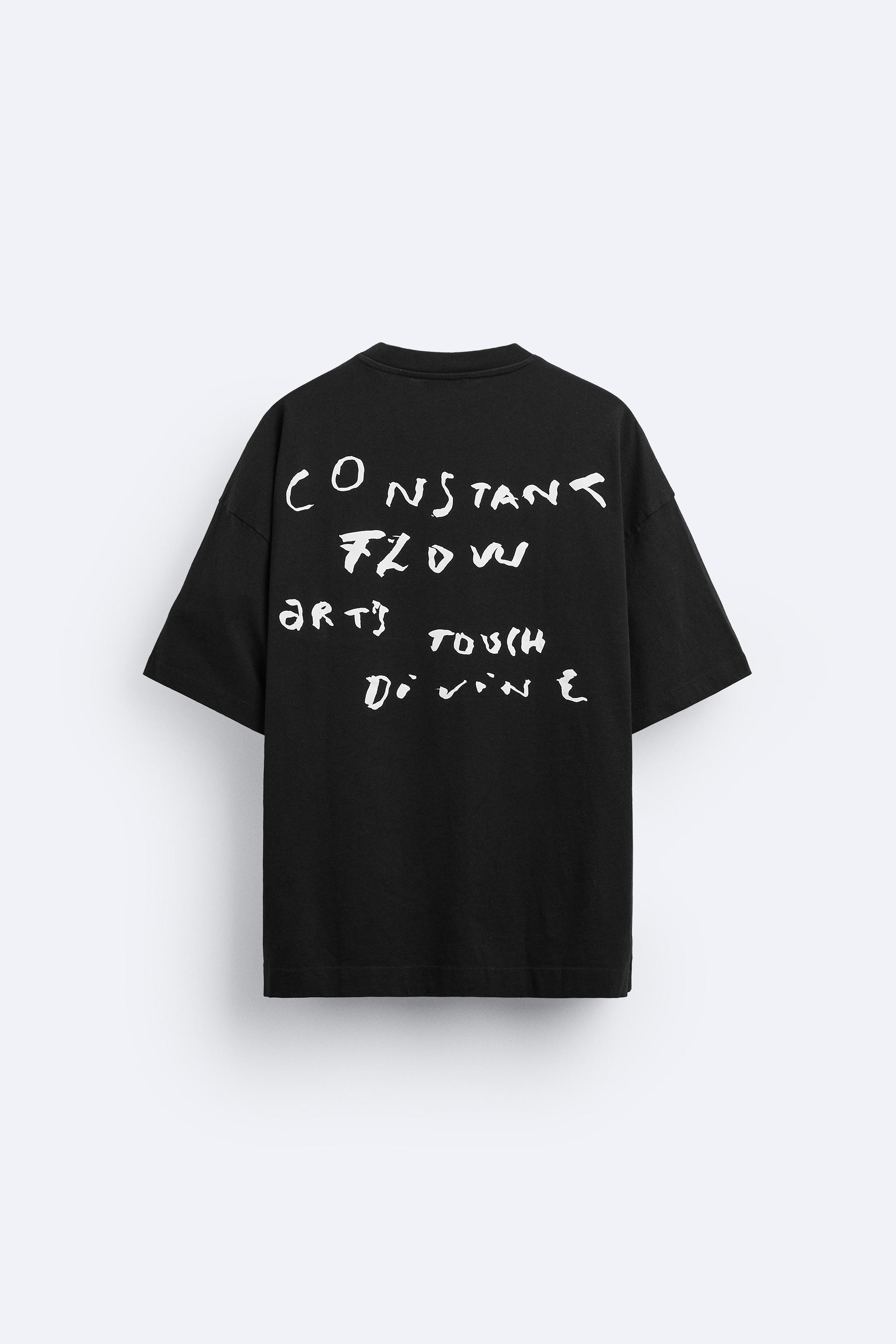 テキスト Tシャツ - ブラック | ZARA Japan / 日本