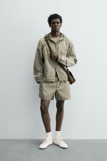 SHORT TECHNICAL BERMUDA SHORTS - Grey green by Zara - Image 0