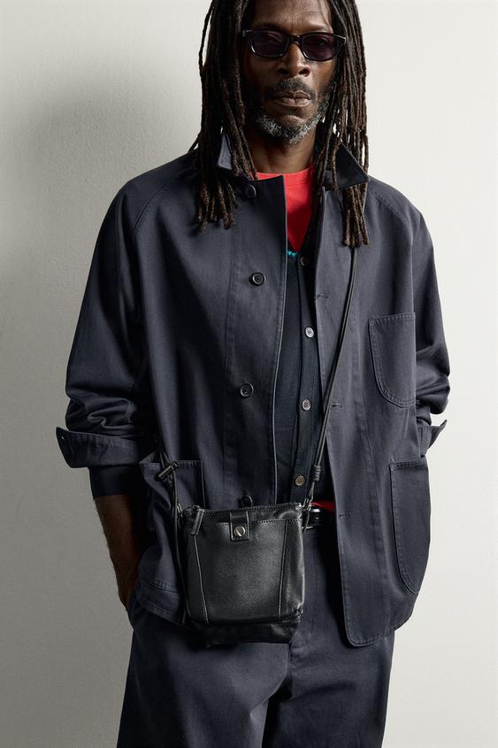 DERİ ÇAPRAZ ASKILI ÇANTA AARON LEVINE X ZARA