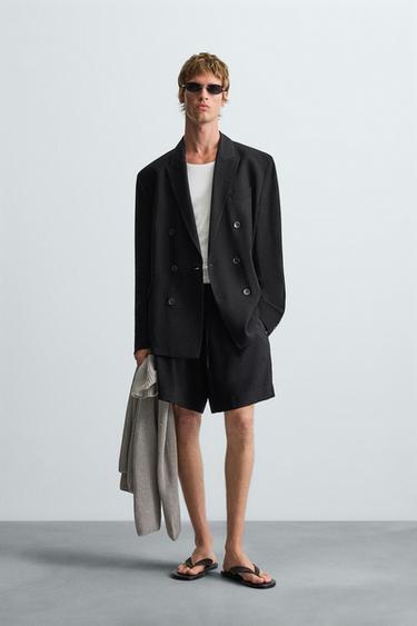 FLUID BLAZER I RELAXED FIT - blå fra Zara - Billede 0
