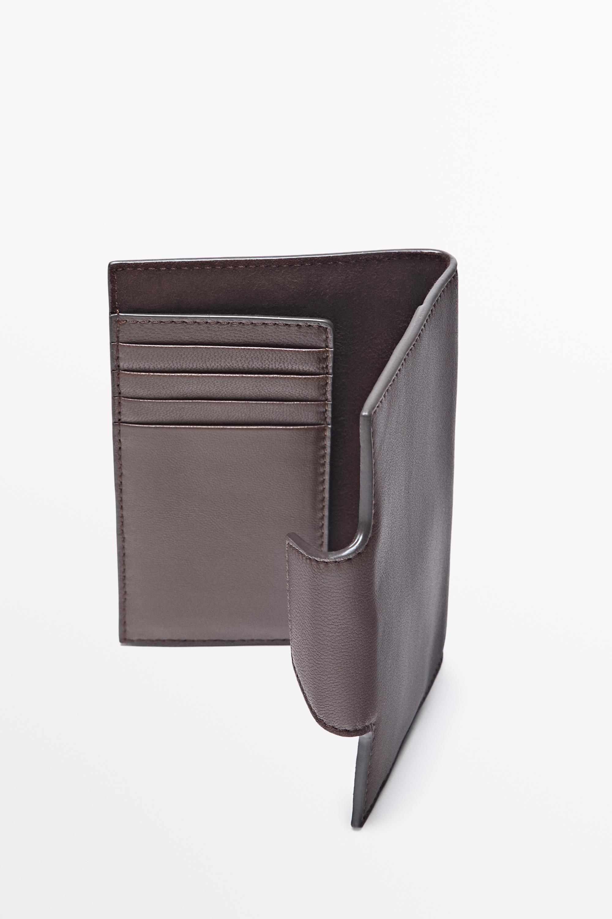 Porte-passeport en cuir nappa