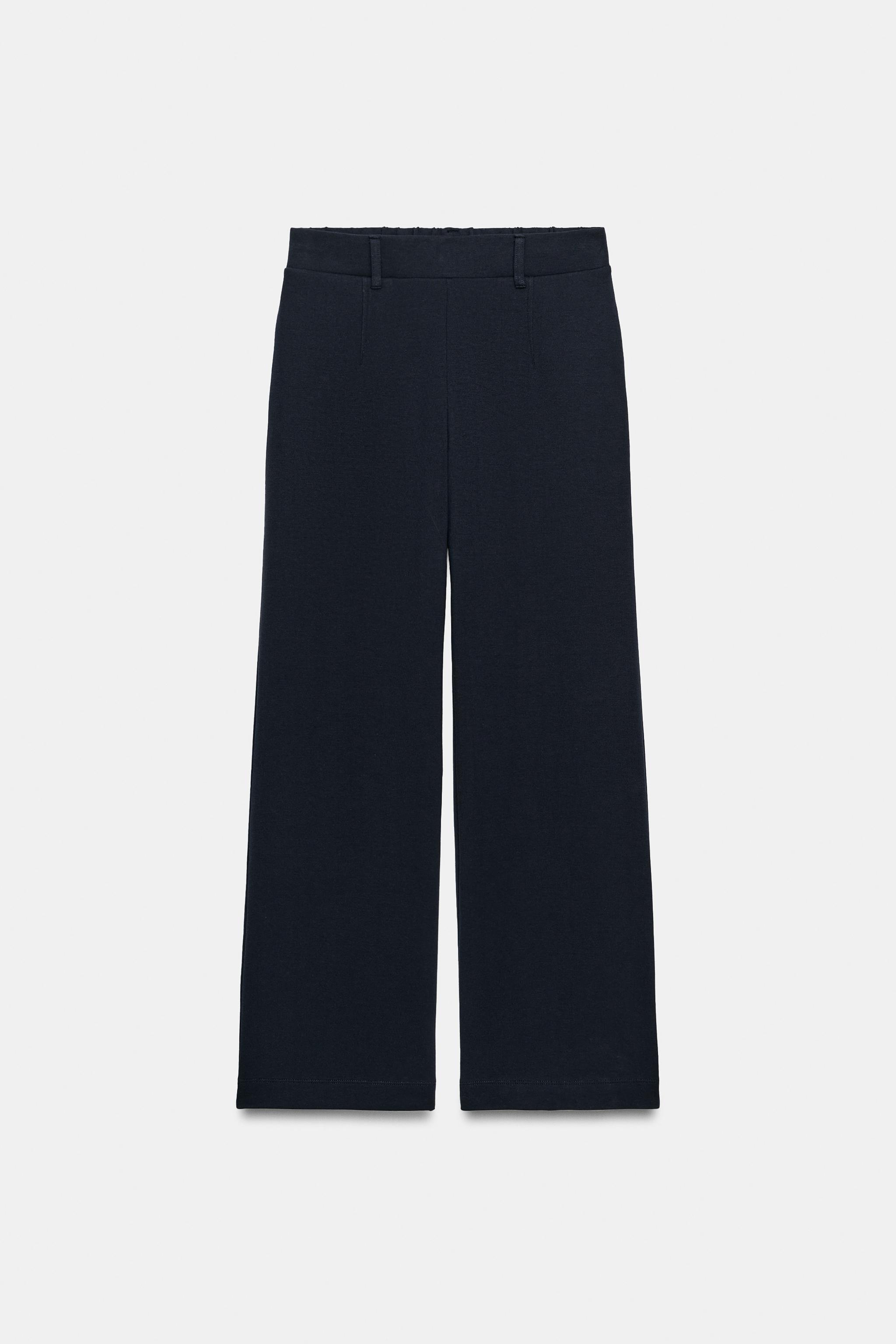 PANTALON À PINCES EN INTERLOCK
