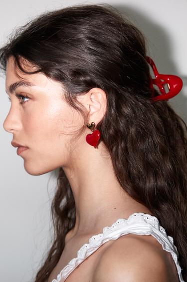 MIXED HEART EARRINGS - Golden by Zara - Image 0