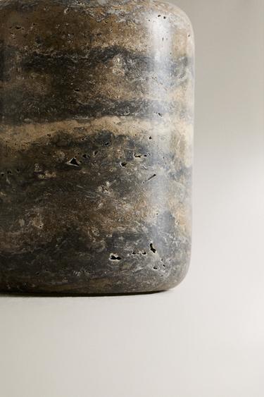 MARBLE TOOTHBRUSH HOLDER - Brown / Green by Zara - Image 3