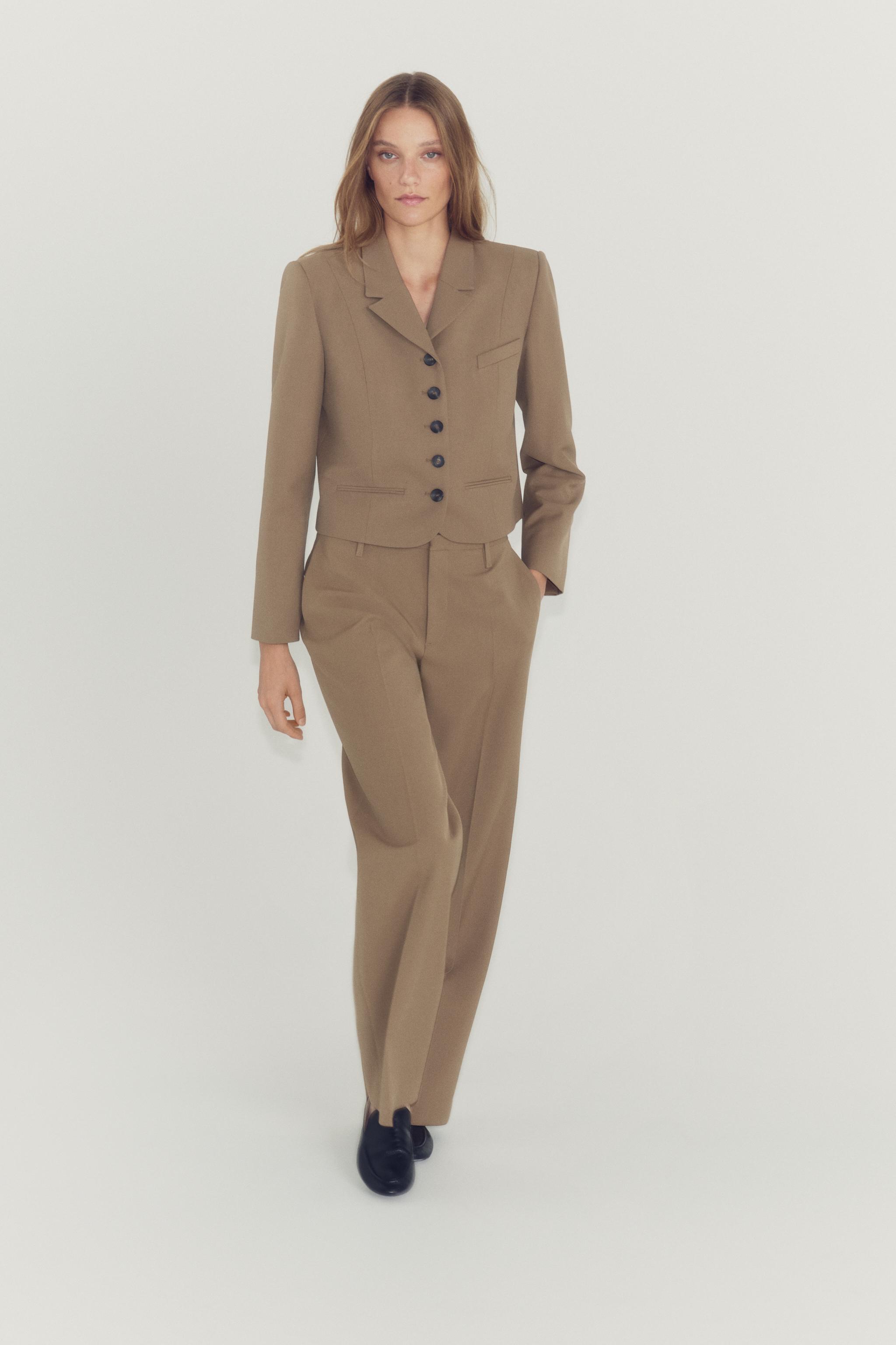 Zara ZW COLLECTION BELİ OTURAN DÜĞMELİ BLAZER