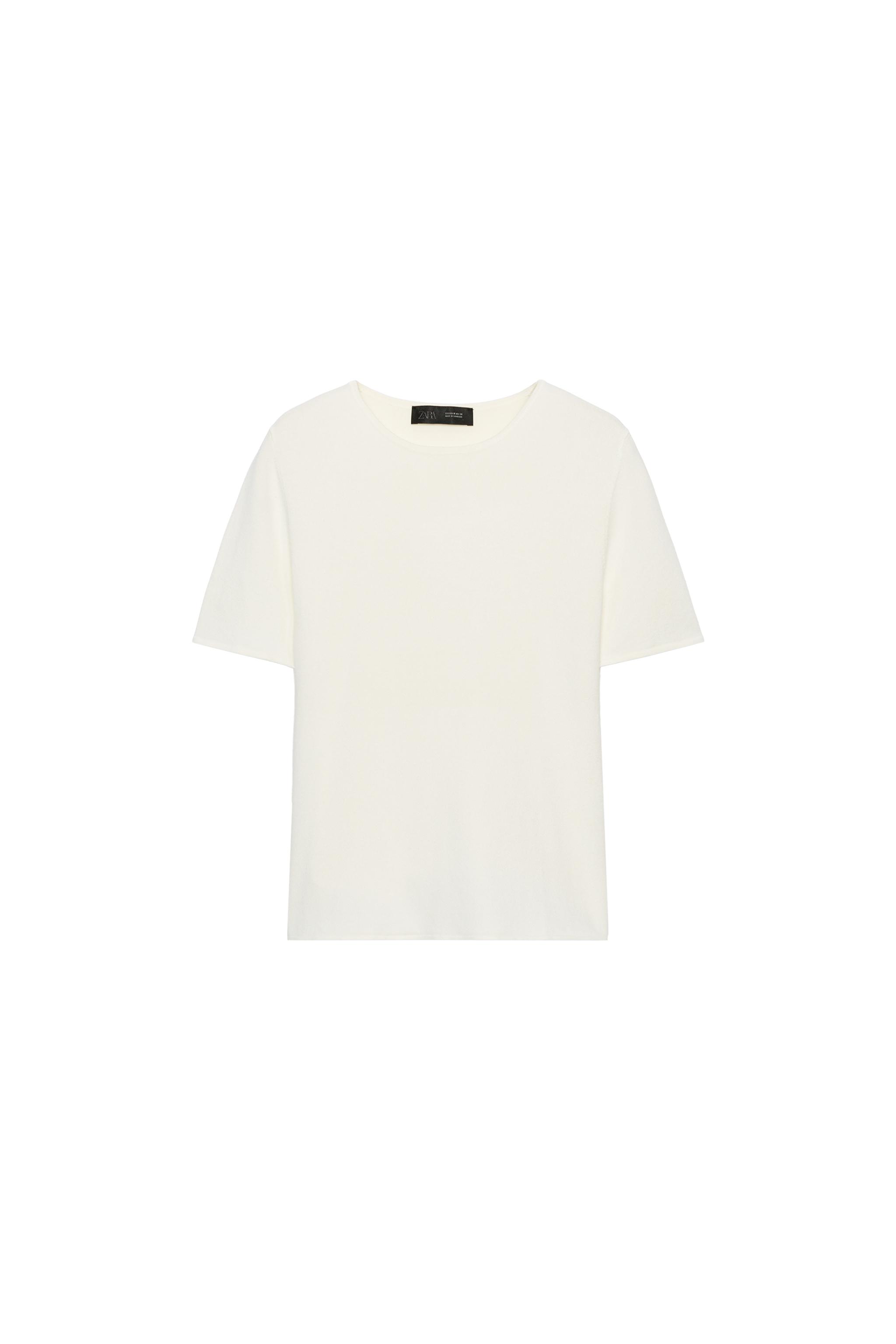 SHORT SLEEVE KNIT TOP