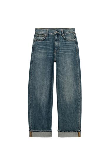 JEANS ZW COLLECTION BAGGY FIT TIRO MEDIO - Azul de Zara