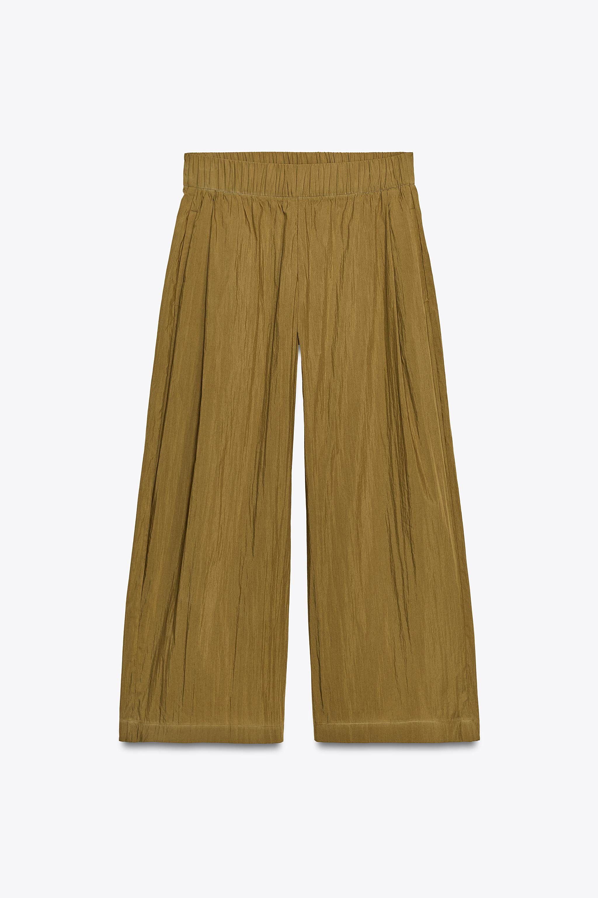 新品タグ付き半額　スタニング　ウォッシャブルワイドパンツ　ZARA ZARAダーツディーテールフルレッグスワイドパンツXS - メルカリ