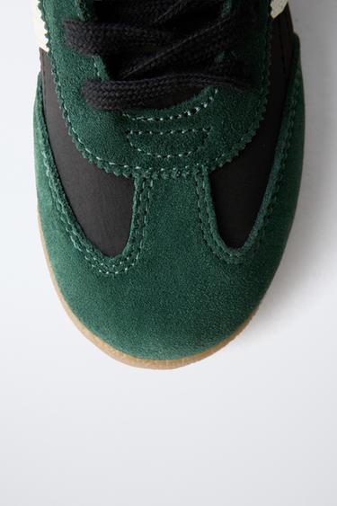 Zara BOXING HIGH-TOP SNEAKERS - Green