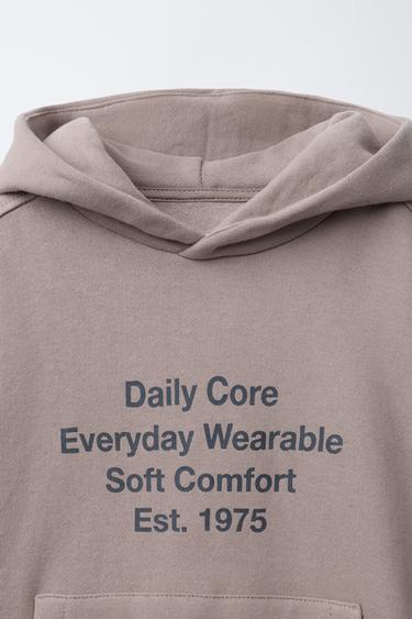 SLOGAN PRINT HOODIE - Pale pink by Zara - Image 2