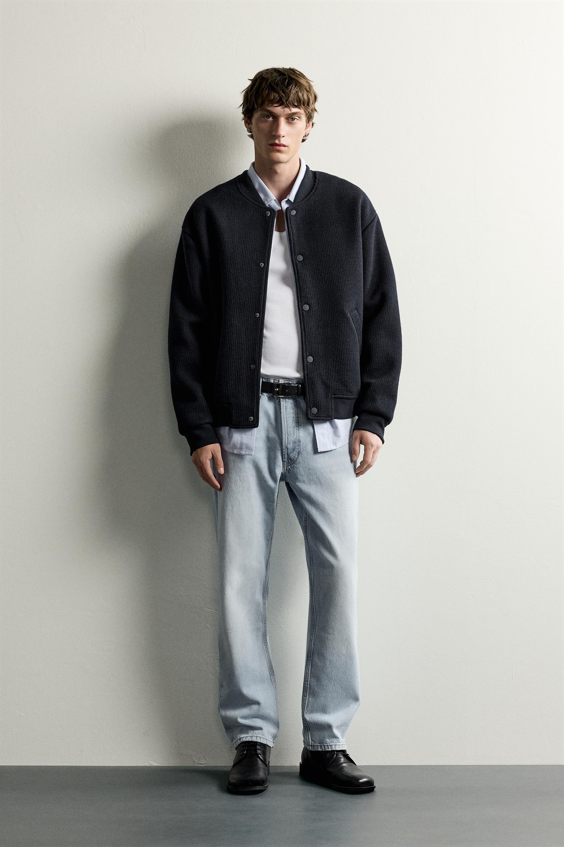 Relaxed Fit Ribbed Jacket