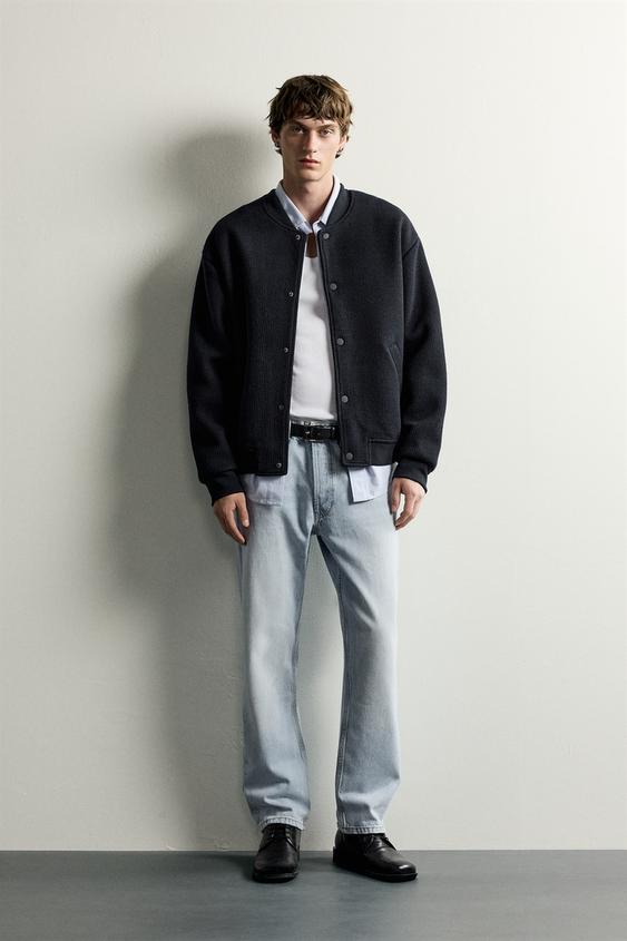 CHAQUETA RELAXED FIT CANALÉ - Marino de Zara - Imagen 0