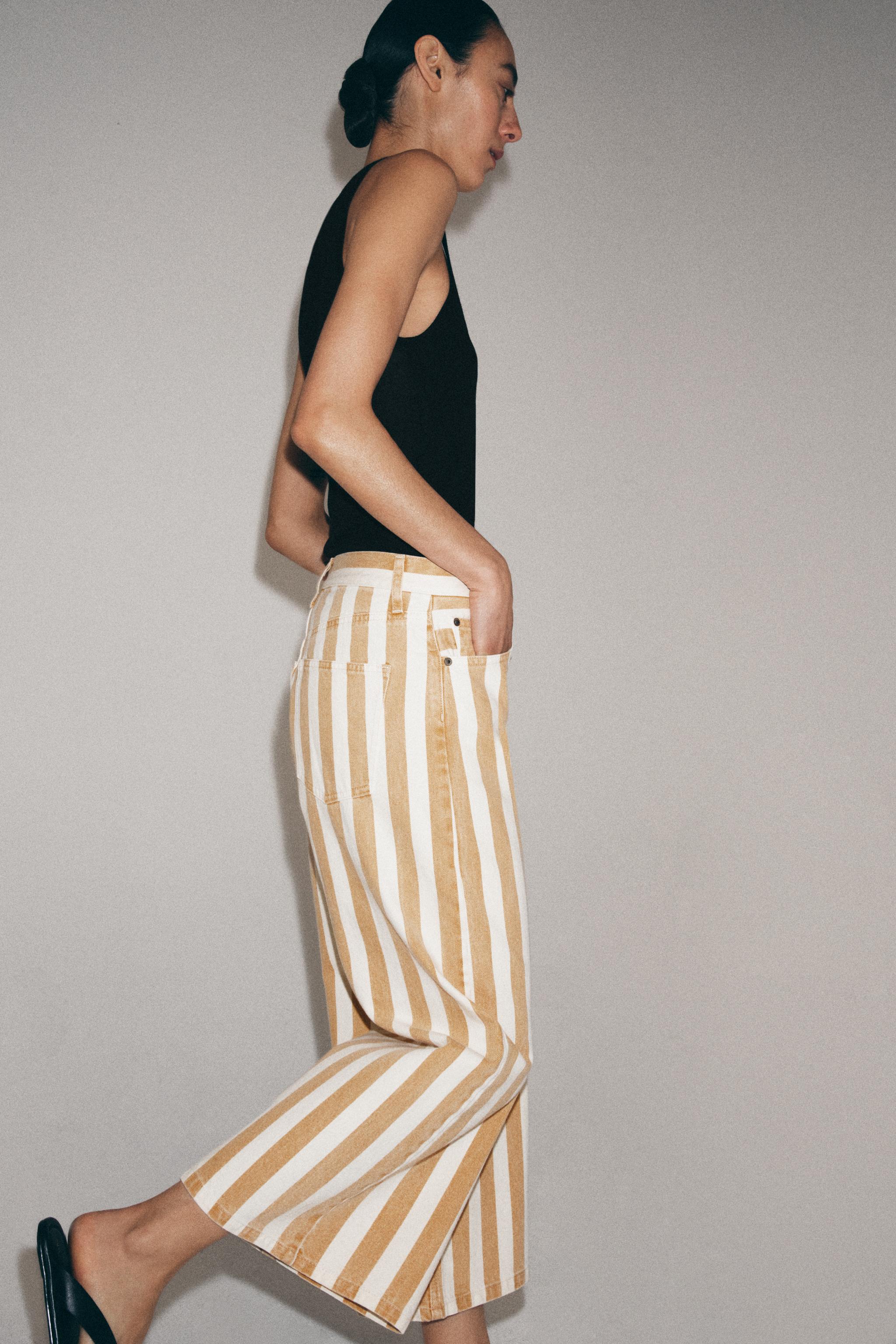 JEAN JUPE-CULOTTE RAYURES TAILLE MOYENNE ZW COLLECTION