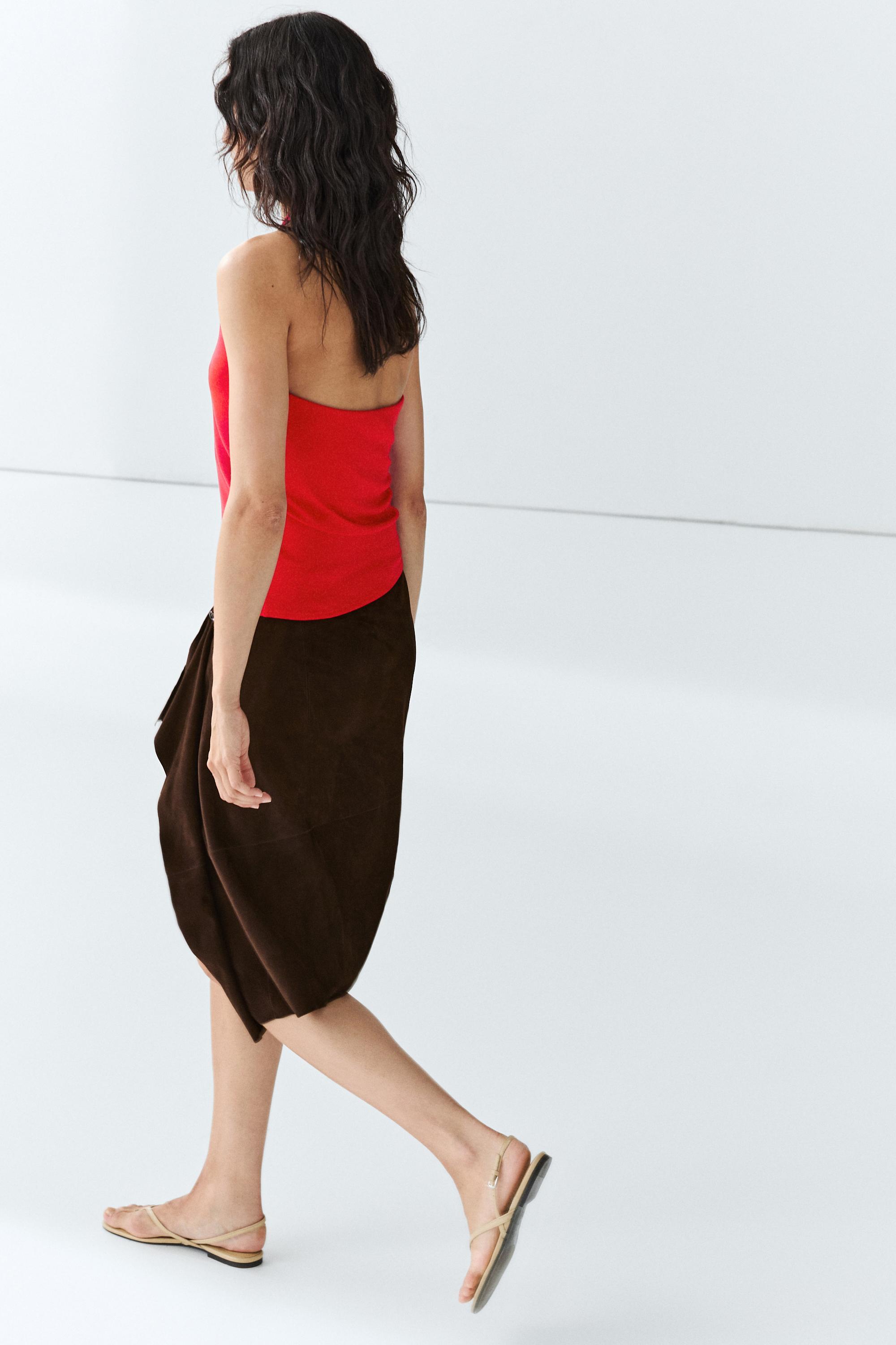 Cotton modal blend halter top