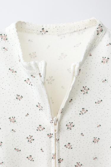 LOT DE DEUX PYJAMAS À PIEDS CONVERTIBLES FLEURS - Rose de Zara - Image 3