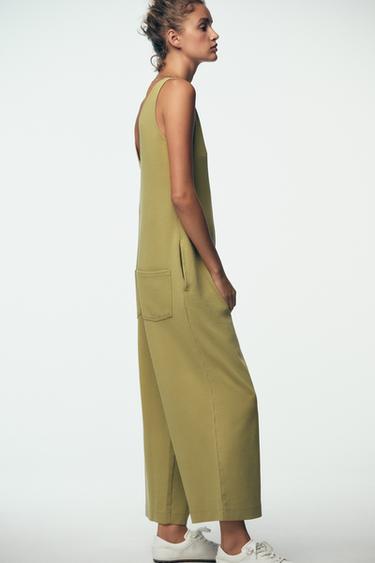 COMBINAISON INTERLOCK LAVÉ - Vert olive de Zara - Image 3