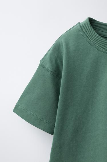Zara PRINTED T-SHIRT - Green