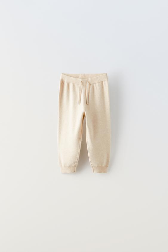 KNIT JOGGING TROUSERS - Sand / Marl
