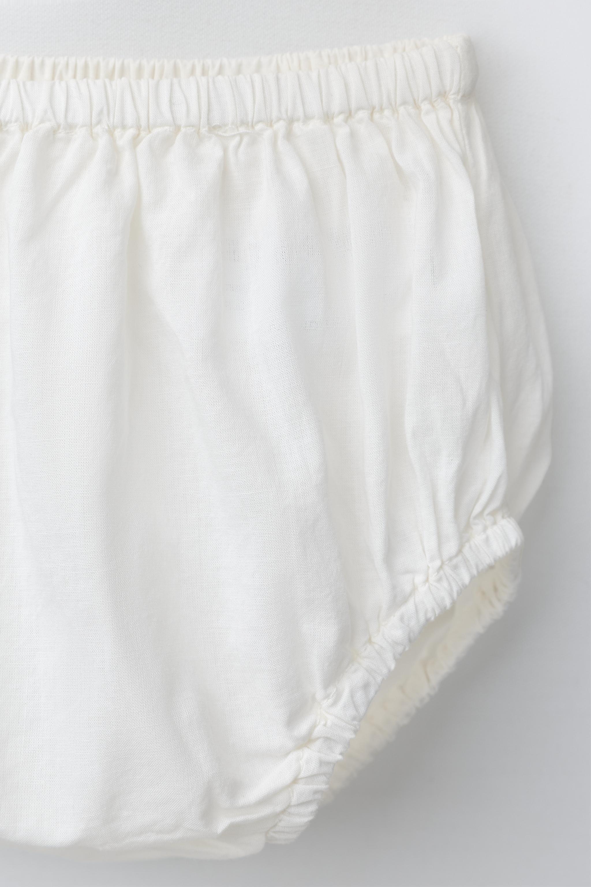 EMBROIDERED FLORAL DRESS AND PANTIES