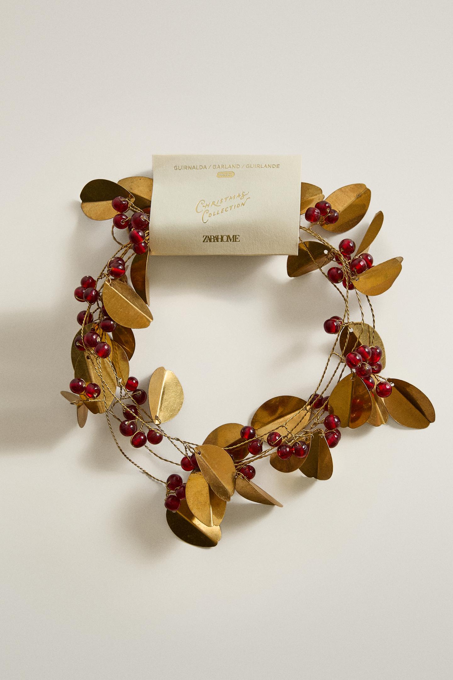 Ёлочные украшения Zara Christmas Leaf Garland, цвет: Золотой — фото 4