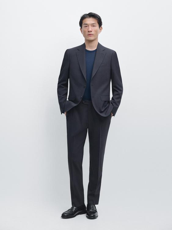 Cool wool blend suit blazer from Zara - $420