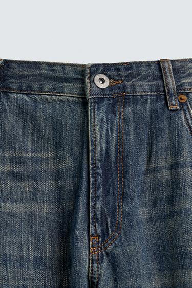 JEAN ÉVASÉ TAILLE BASSE - Bleu / Vert de Zara - Image 8