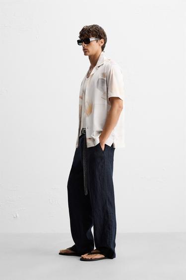 CHEMISE ÉLASTIQUE À IMPRIMÉ ABSTRAIT - Beige de Zara - Image 3