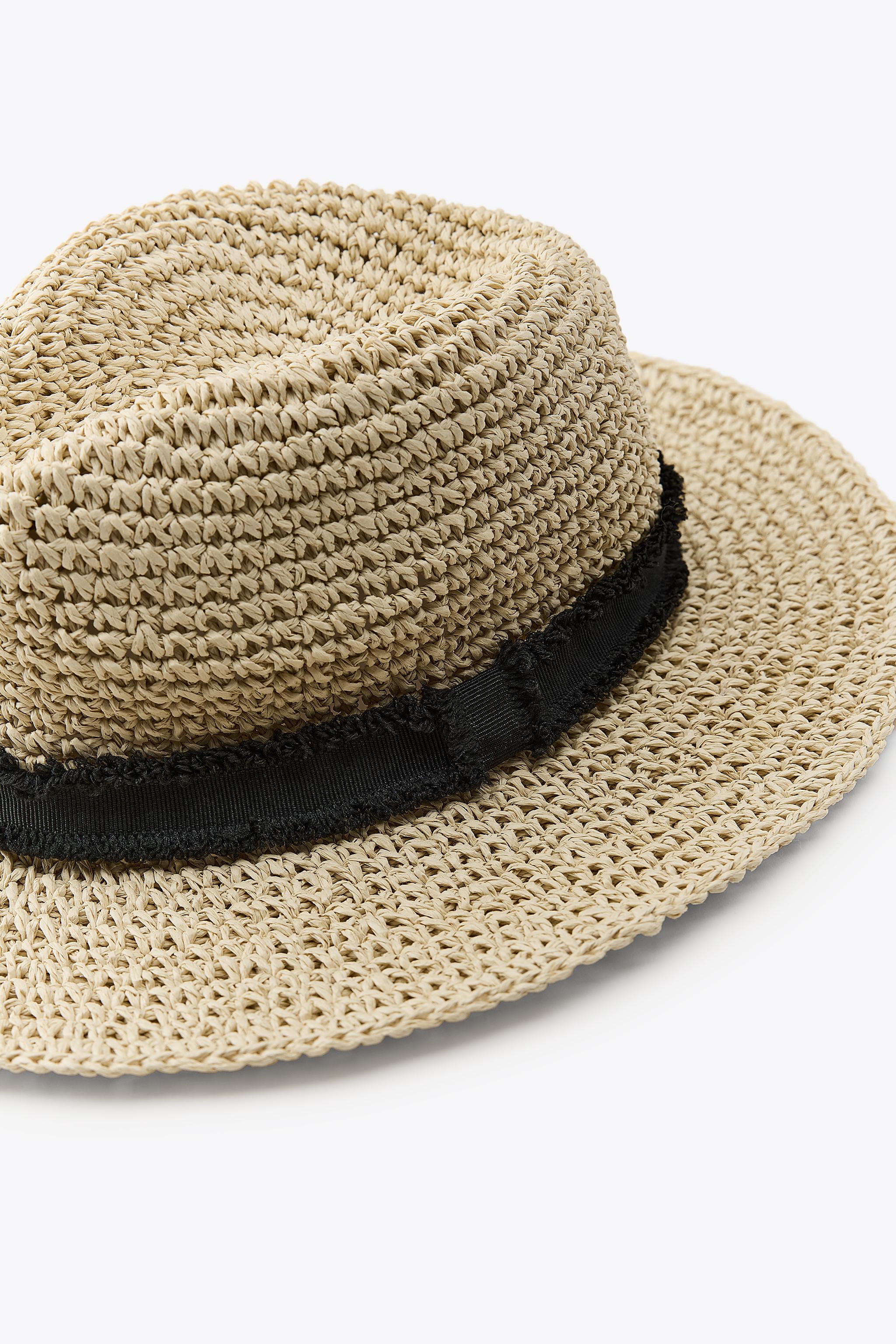 HAT WITH CONTRASTING BAND - Light beige | ZARA United States