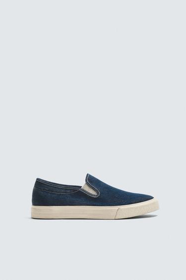 ZAPATILLA DENIM SIN CORDONES - Azul Oscuro de Zara