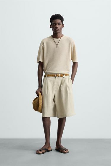 TEXTURED KNIT T-SHIRT - Ecru by Zara - Image 0