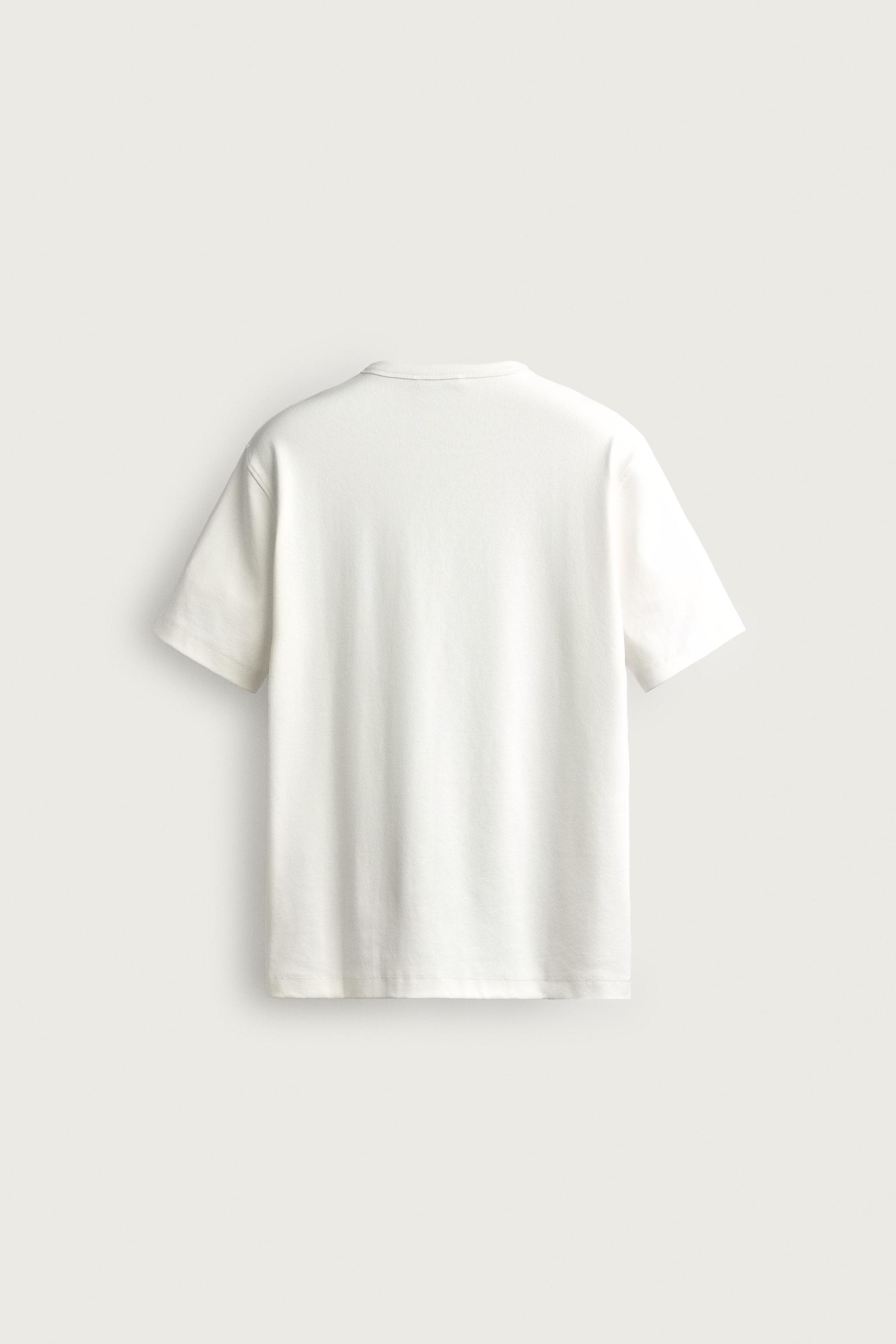 T-SHIRT REGULAR FIT À COL TUNISIEN
