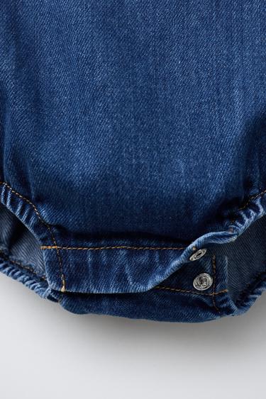 SOFT DENIM ROMPER - Mid-blue by Zara - Image 3