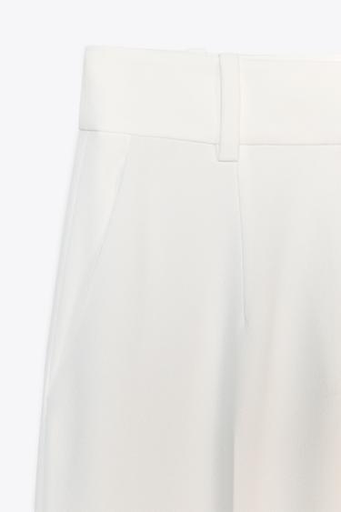 ZW COLLECTION FLARED TROUSERS - Ecru by Zara - Image 7
