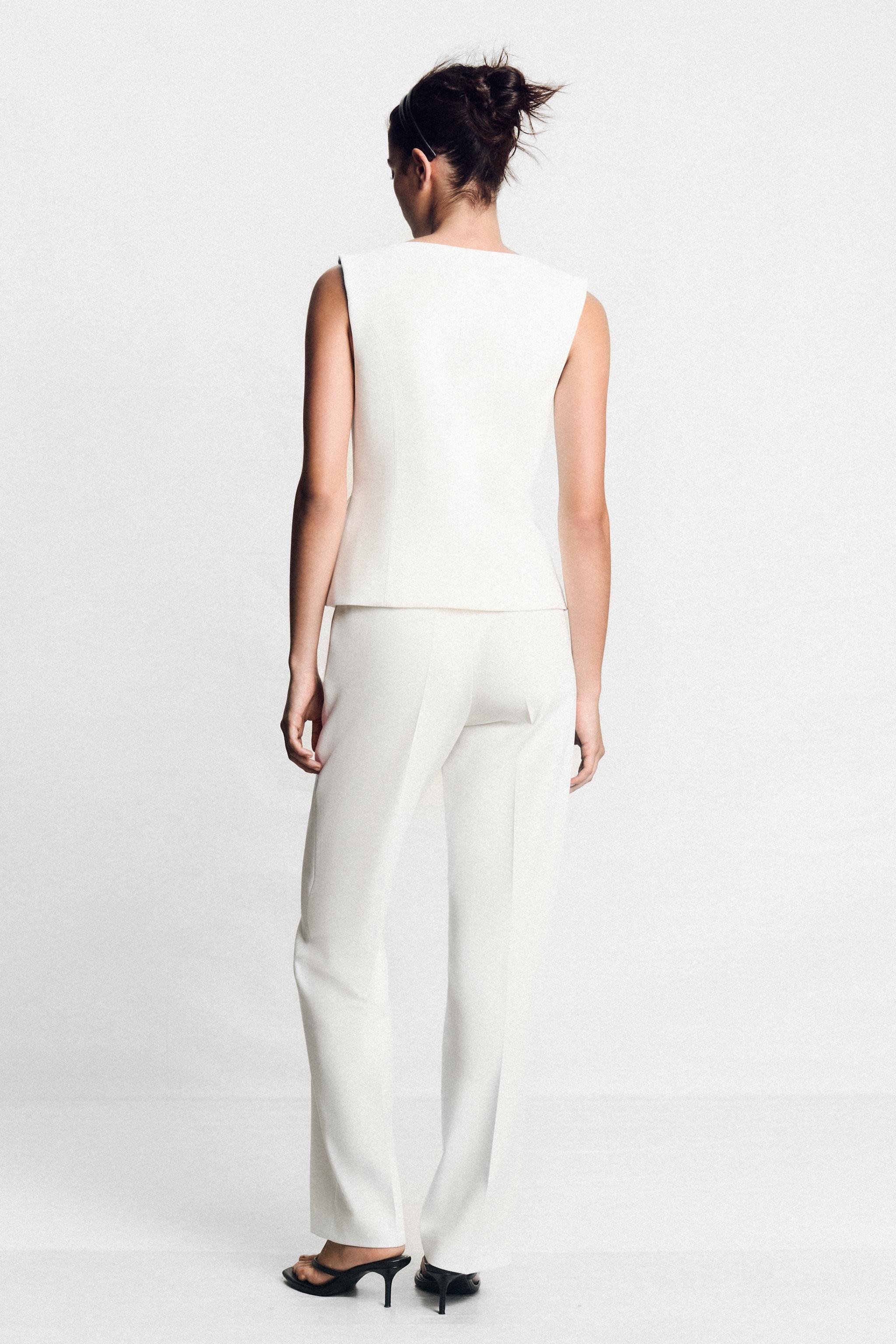 Zara ZIP-UP BOAT NECK VEST — фото 3